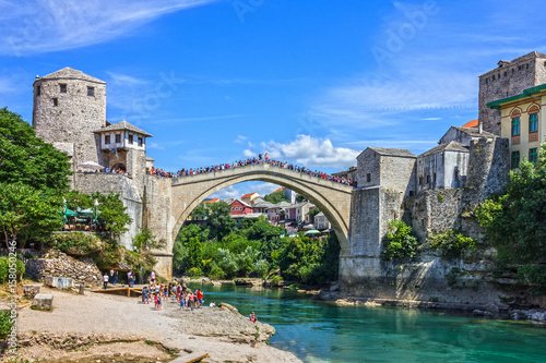 Mostar old bridge in Bosnia and Herzegovina