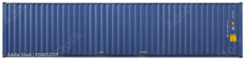 Shipping container, isolated, front view photo