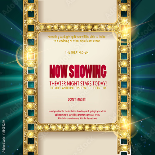 gold film on the curtain backdrop.