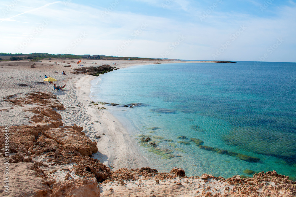 Is Arutas Beach - empty sandy beach on the island of Sardinia