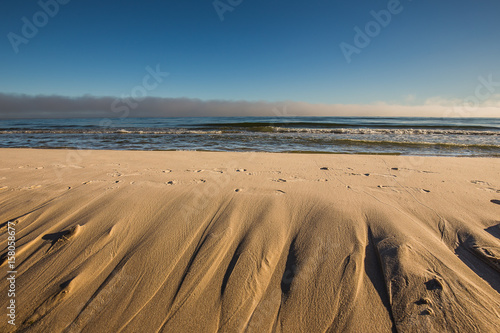 vacation by the sea, walk on the edge, Jastrzebia Gora, Poland. photo