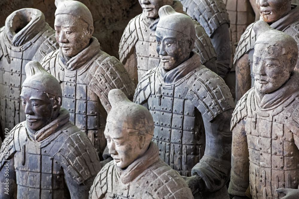 World famous Terracotta Army located in Xian China World famous Terracotta Army located in Xian China