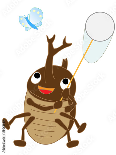カブトムシの虫取り