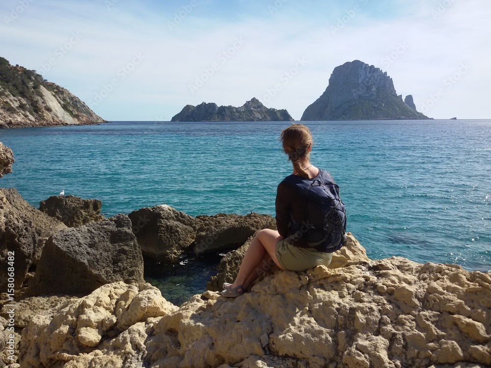 Tourist on the island of Ibiza Tourist on the island of Ibiza