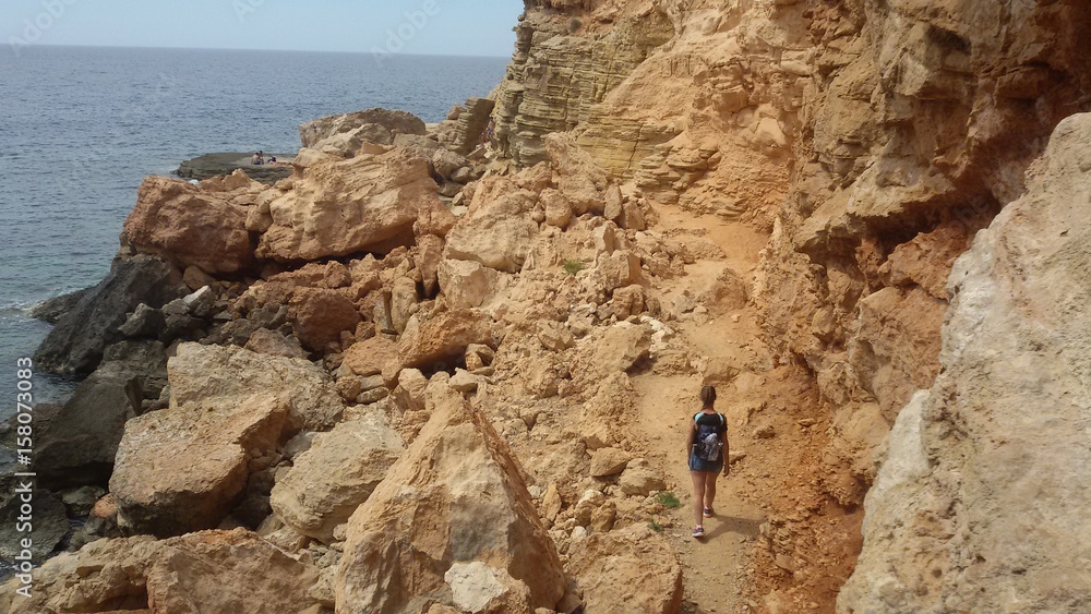 Tourist on the island of Ibiza Tourist on the island of Ibiza