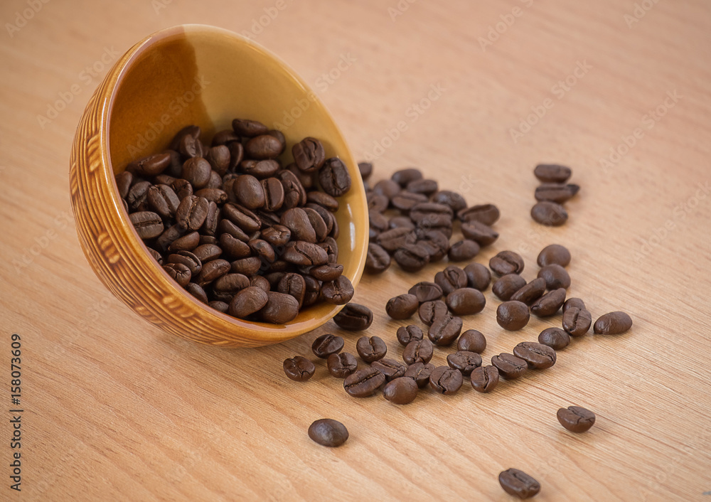 seed coffee in cup tilt. seed coffee in cup tilt.