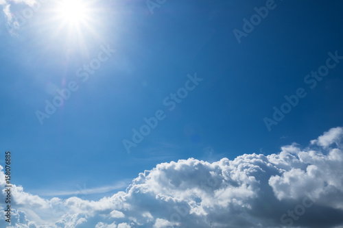 A beautiful skyscape with white clouds