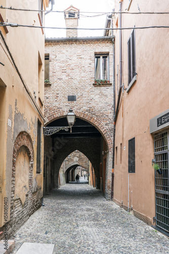 Views of the via delle-volte, a medieval street in the center of the village photo