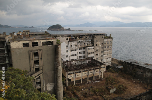 Hashima Island or Gunkanjima (Battleship Island) is seen off Nagasaki