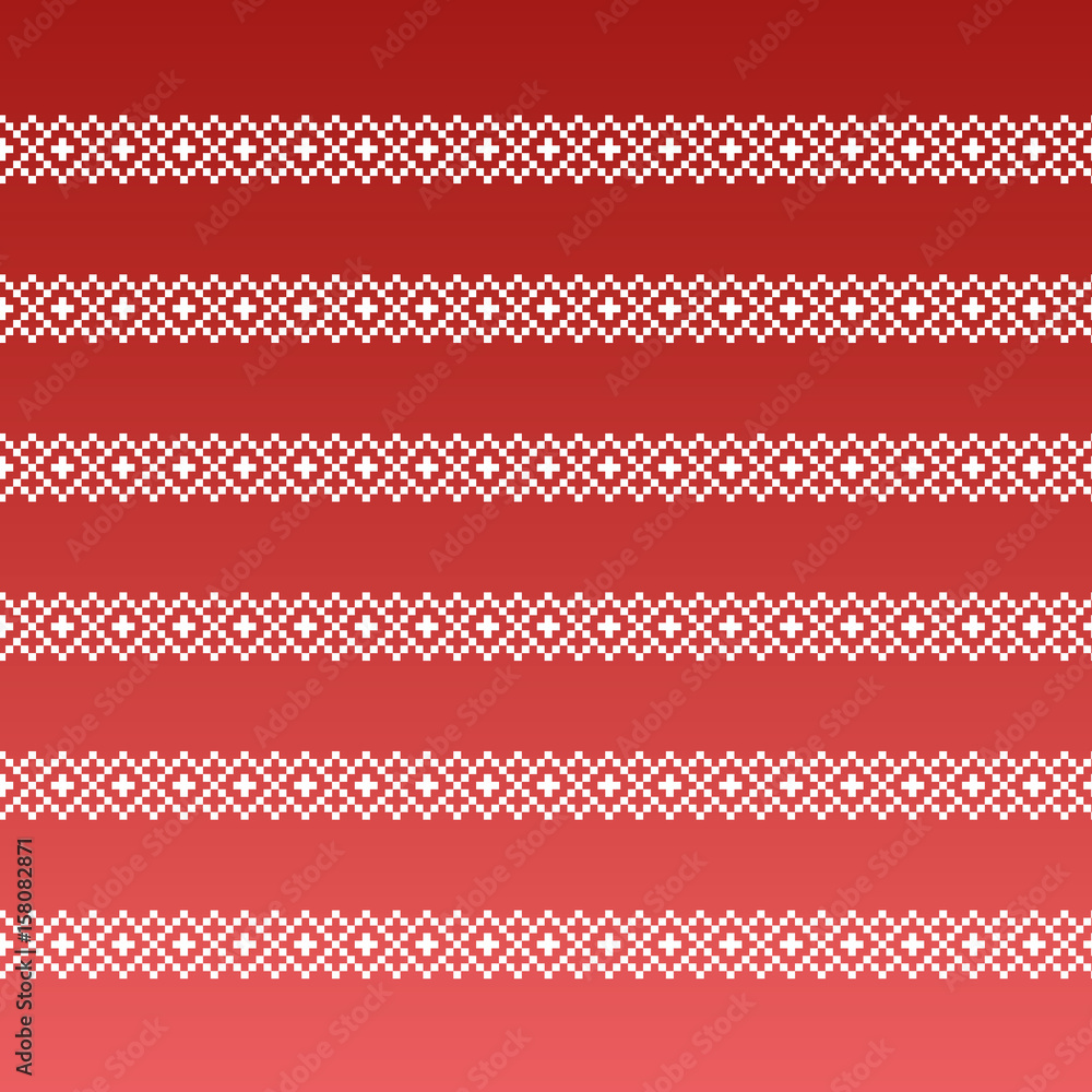 Vector seamless pattern. Stylish texture. Repeating square on red background. Squares vector seamless background.