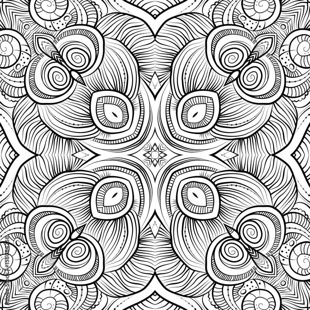 Obraz premium Abstract vector ethnic sketchy background