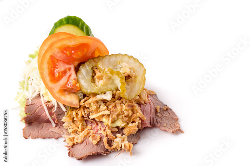 Danish specialties and national dishes, high-quality open sandwich