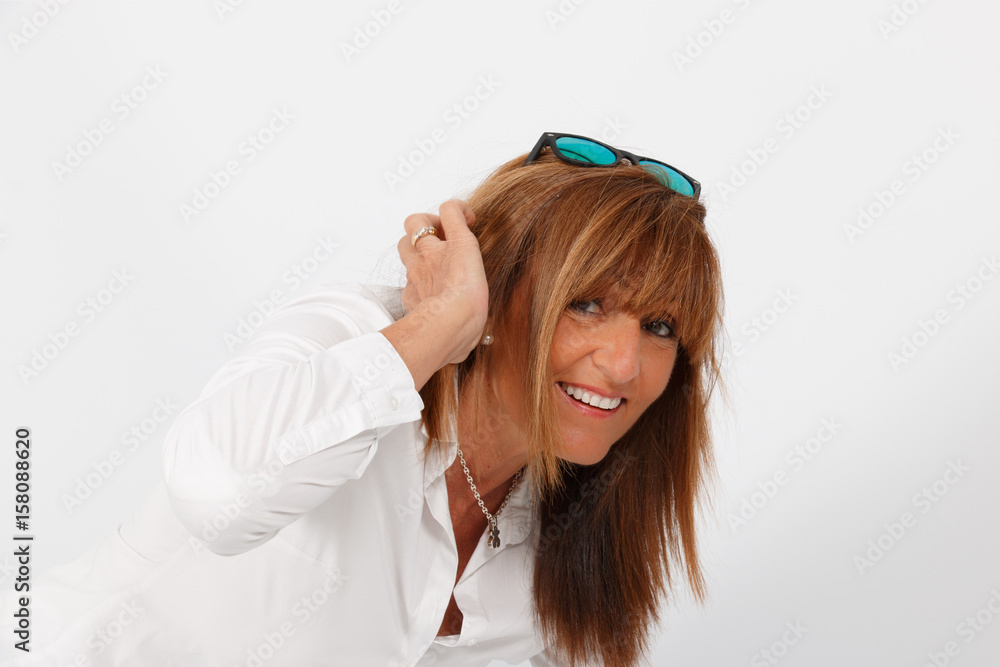 Naklejka premium Beautiful mature woman