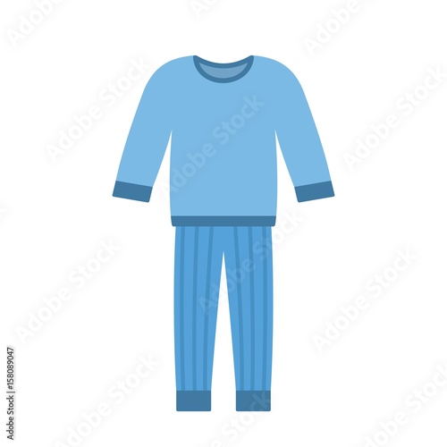 Comfort blue pajamas isolated on white background. Vector illustration