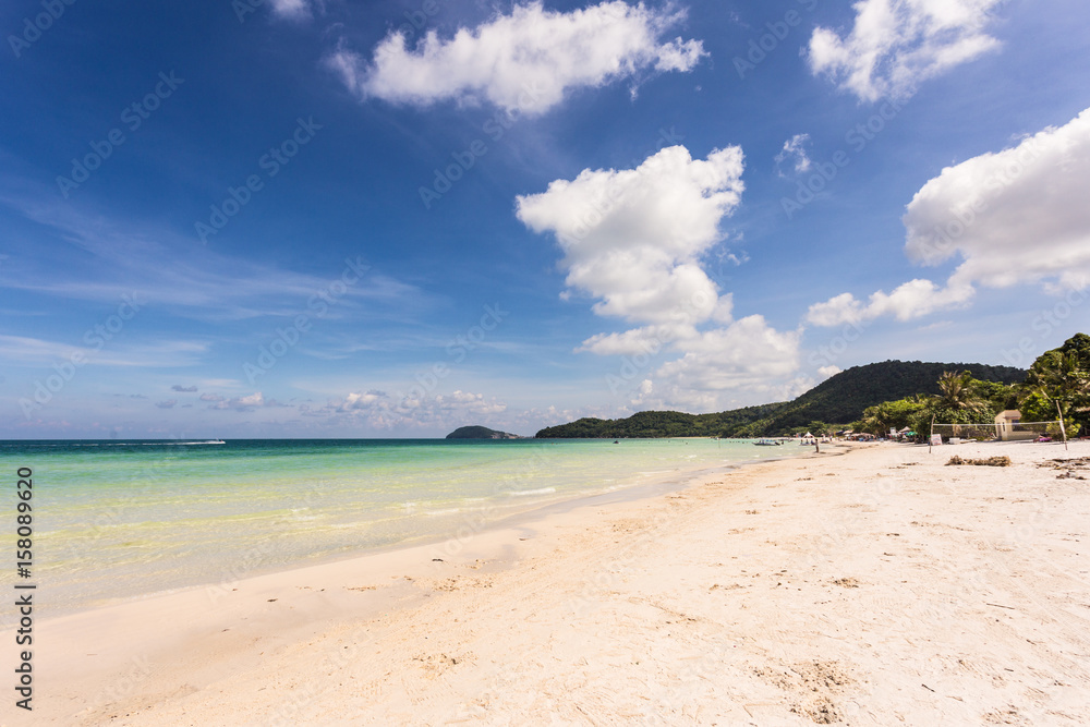 White sand beach in Phu Quoc island in Vietnam