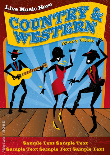 Country and Western Poster