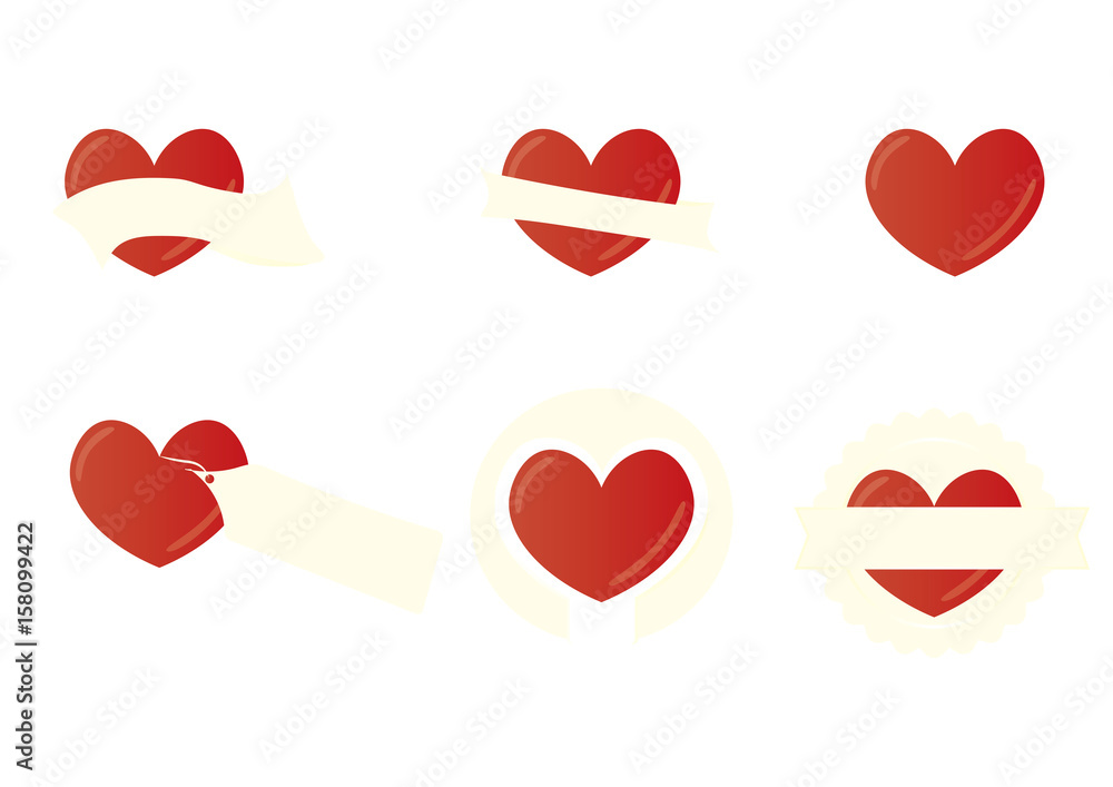 Heart shape banners