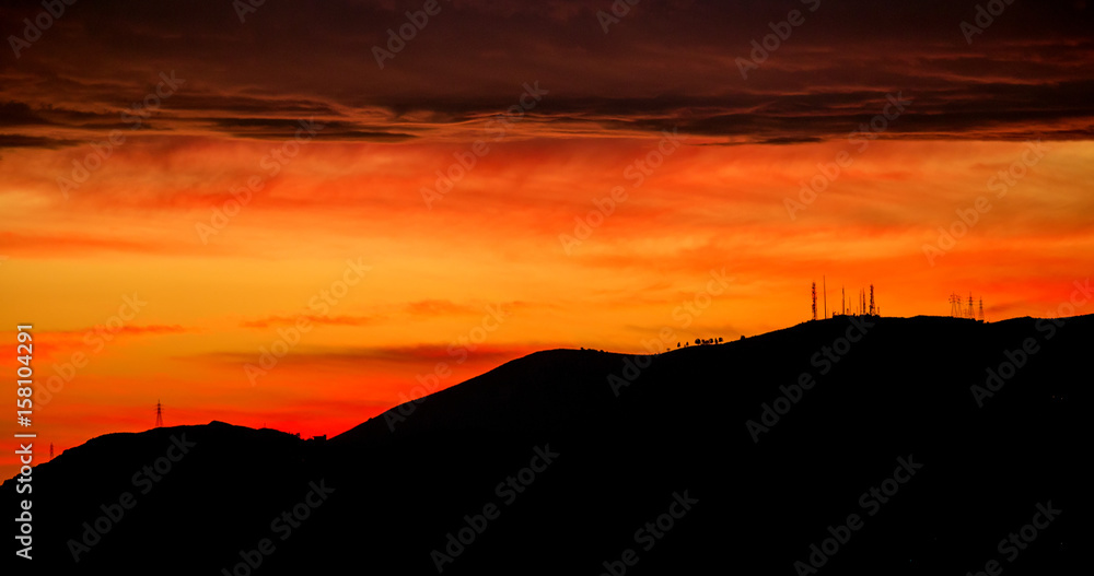 Obraz premium Golden hour sunset