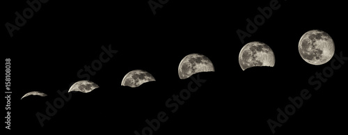 Obraz na plátně Moonrise sequence