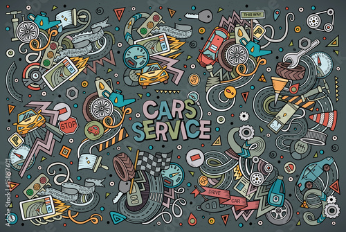 Vector cartoon set of Automobile designs