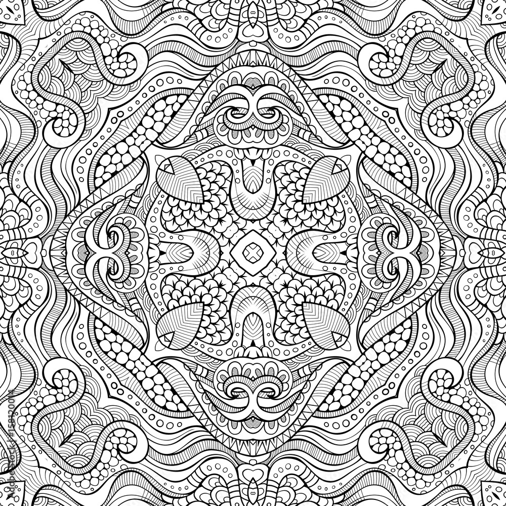 Abstract vector ethnic sketchy background