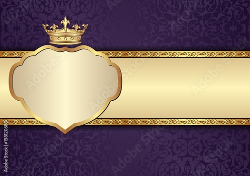 antique background with royal frame