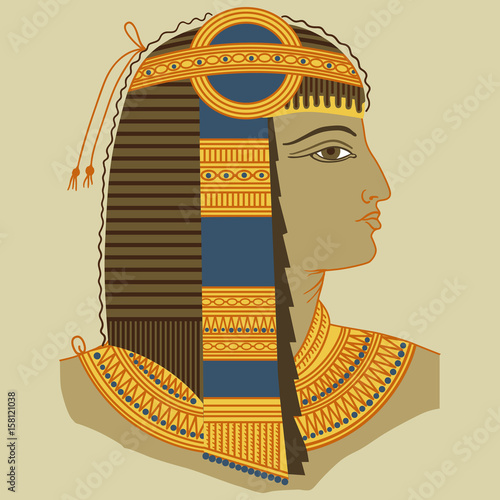 Profile of a man in the style of ancient Egypt