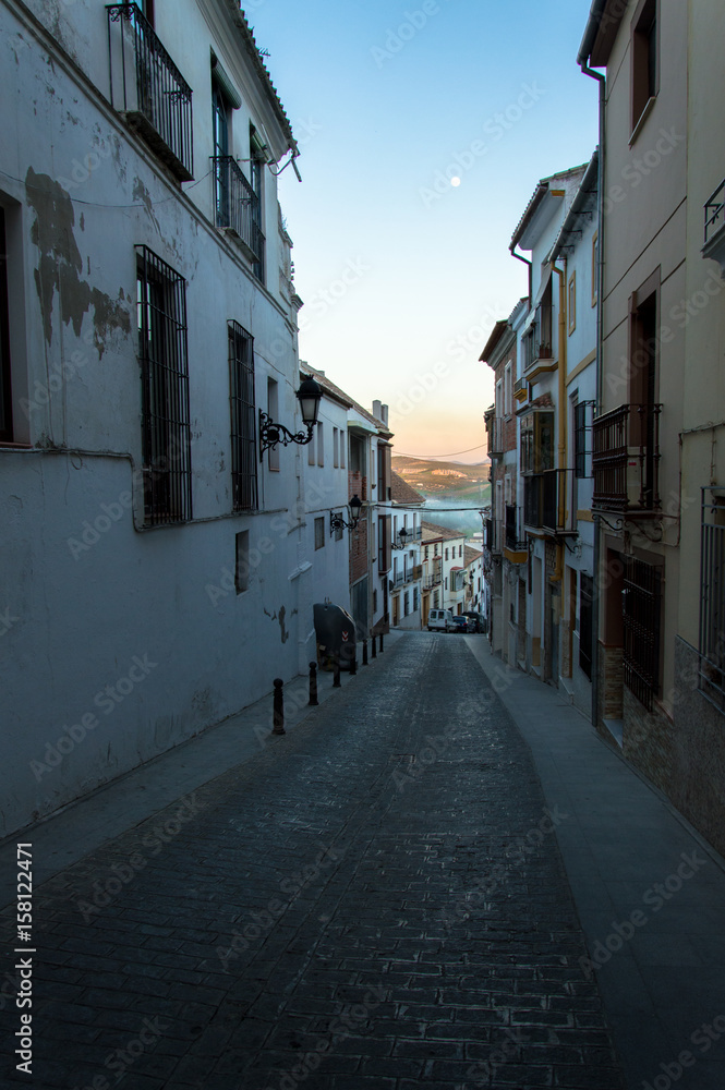 Fototapeta premium Idyllic Andalusian mountain village Baena in Spain on a day in spring