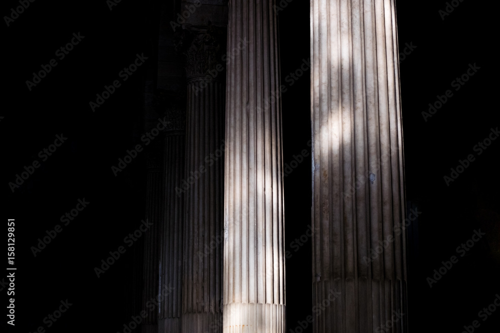 Roman columns in church Roman columns in church