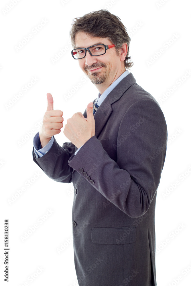 businessman thumb up