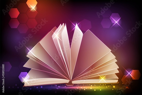 Magic book with light