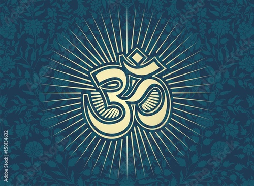 aum syllable, paisley design ,Hinduism, India