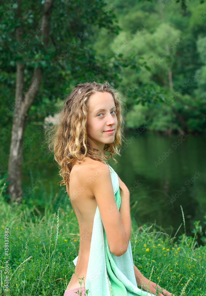 Adorable girl in nature Adorable girl in nature