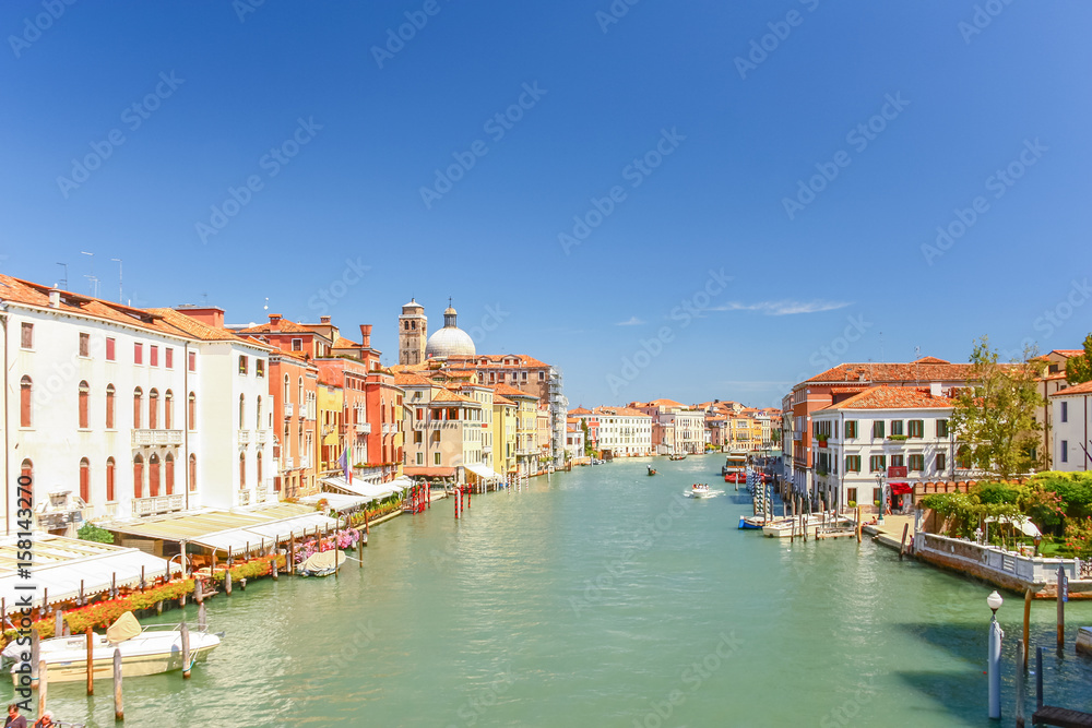Boat sailing in Grand canal, Venice, Italy