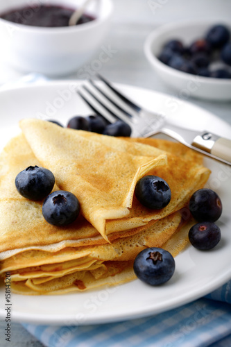 Pancakes with forest berries