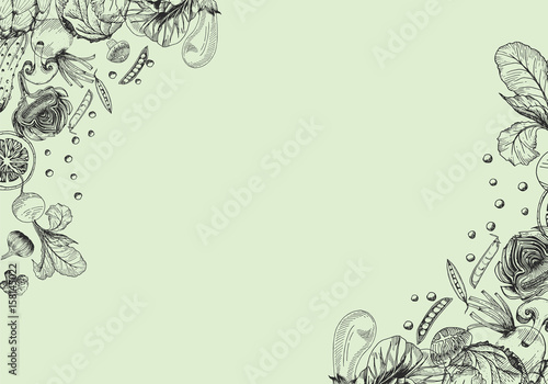 Hand drawing  of vegetables illustration