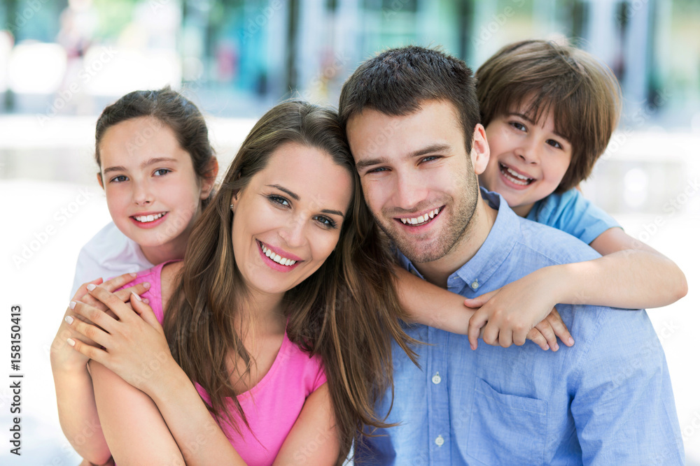 Happy family outdoors
Happy family outdoors