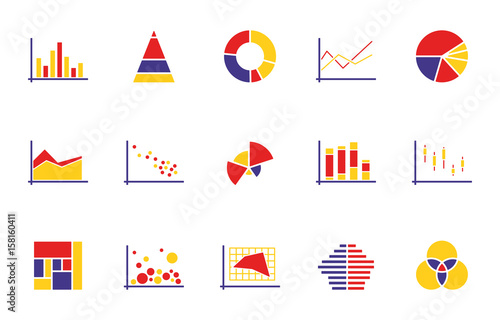 Diagramme Icons - Farbe