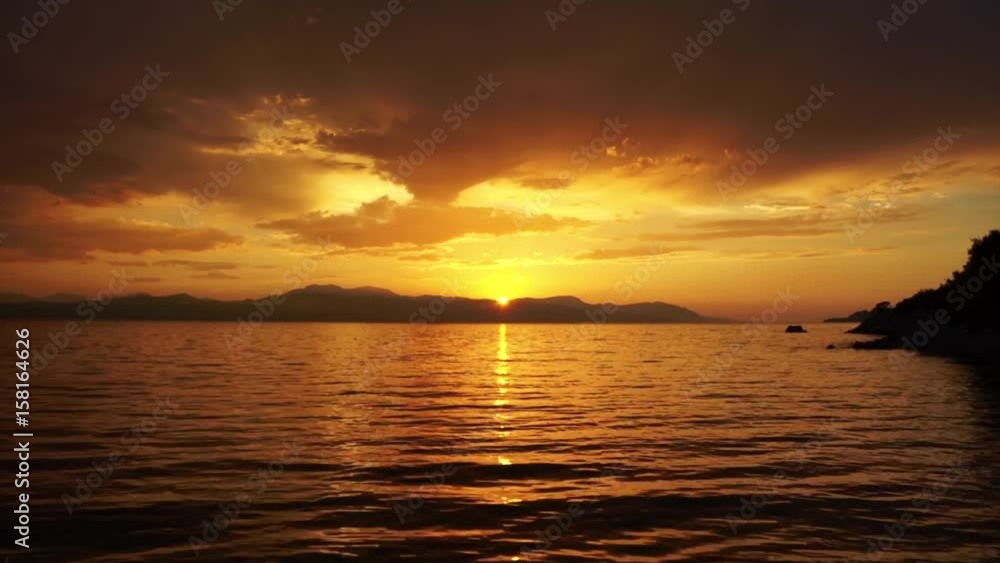 Video of iconic sunset in Loutraki, Corinth, Greece Video of iconic sunset in Loutraki, Corinth, Greece