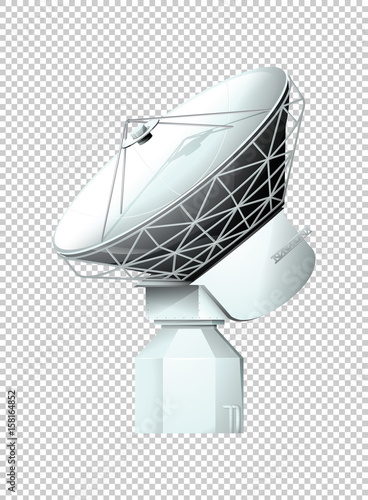 Modern satellite on transparent background