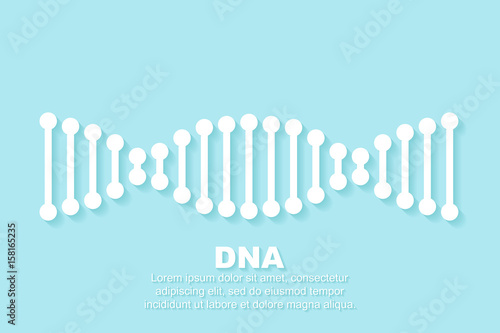 Vector illustration of abstract DNA strand symbol