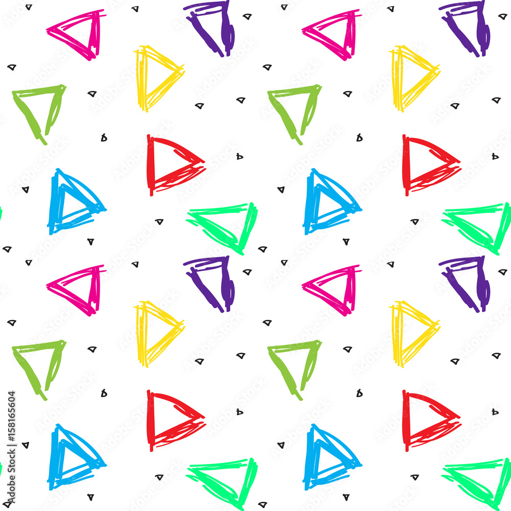 Patterned background of colored triangles Patterned background of colored triangles