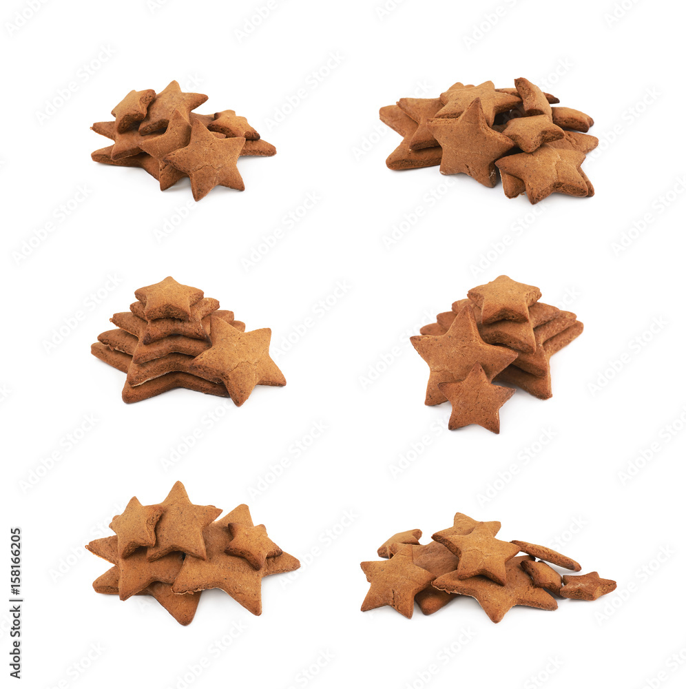 Star shaped cookie isolated Star shaped cookie isolated