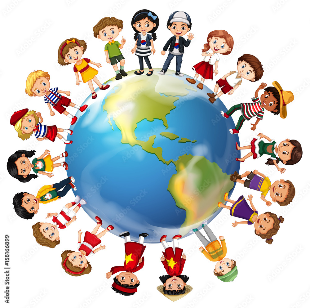 Children from many countries around the world Children from many countries around the world