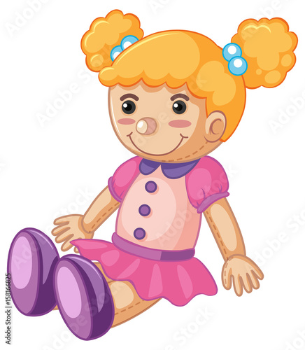 Baby doll with happy face