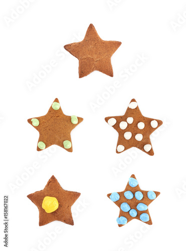 Star shaped cookie isolated