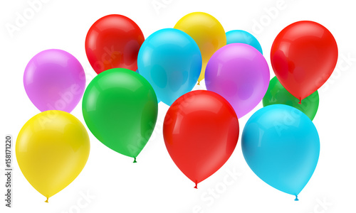 balloon isolated on white background, 3D rendering