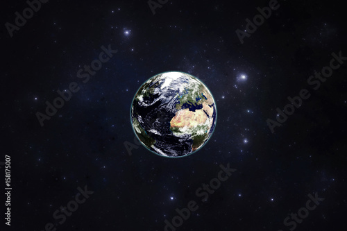 Fototapeta Naklejka Na Ścianę i Meble -  Planet Earth in the space. Elements of this image furnished by NASA