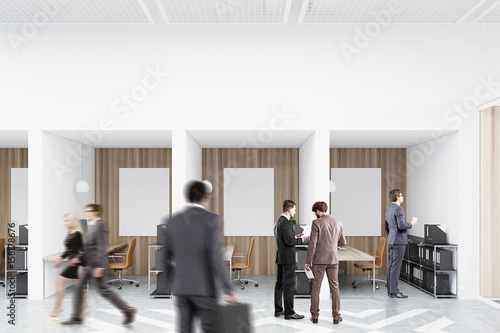 Diamond office cubicles with pictures, people © ImageFlow