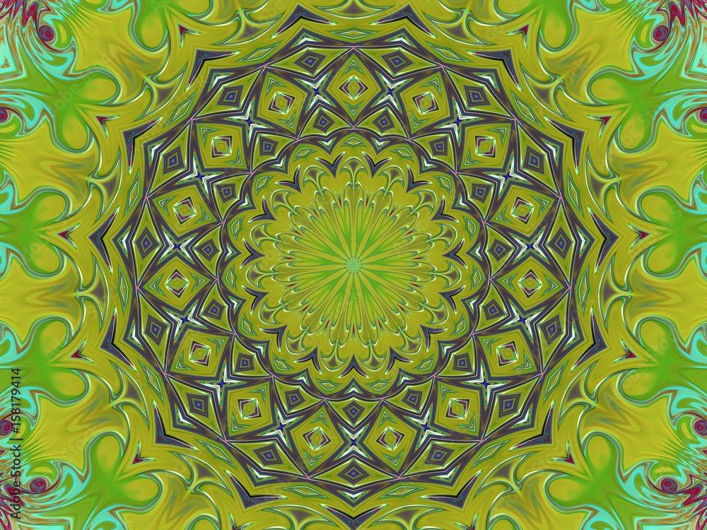 Green Star - Kaleidoscope Image
